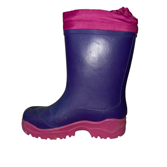 Stride Rite Pink Purple Winter Boots Toddler Girls 11M Solid Removable Inserts - Picture 4 of 10